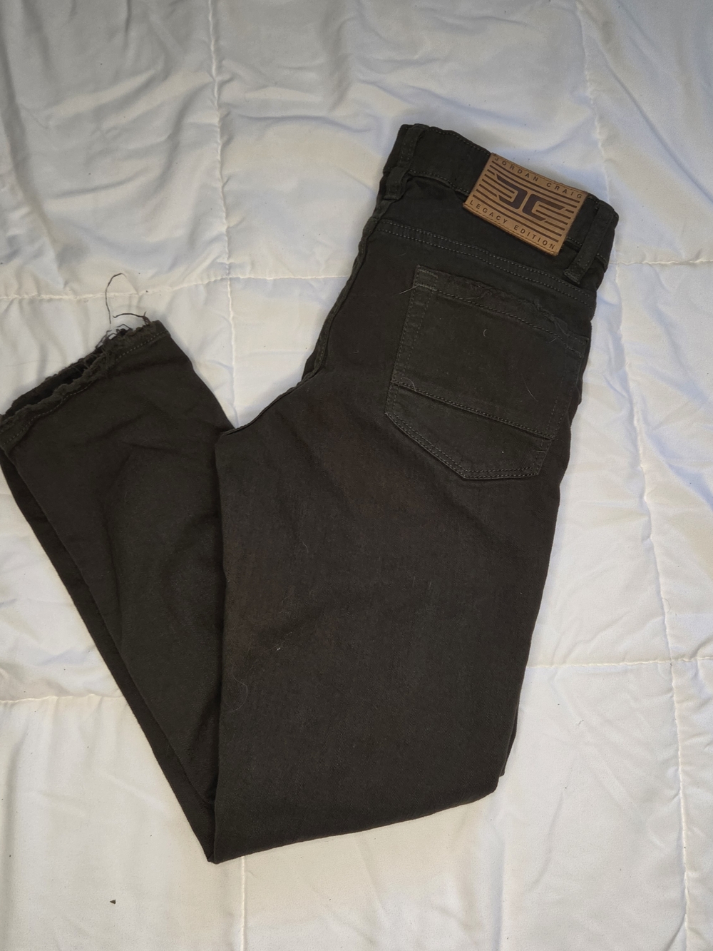 Jordan Craig BOYS jeans Dark Green Size 10  with Leather Patch